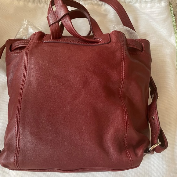 Red Le Pliage Leather Backpack from LONGCHAMP main image 6